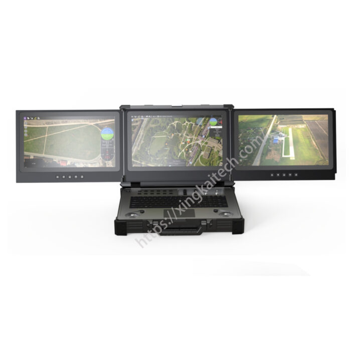 XK-G30 High Quality Drone Ground Control Station Three 15.6-inch Touch Screens Command and Control System - Image 6