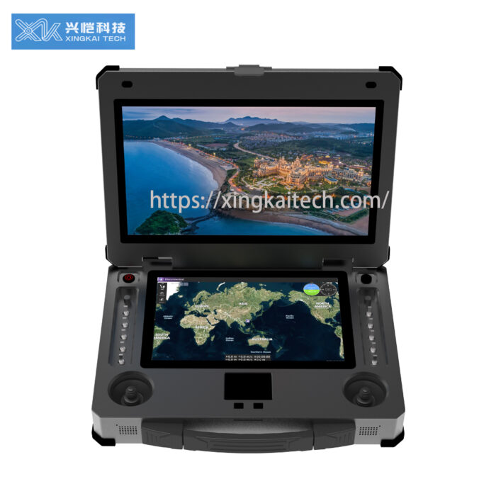 XK-G22 Portable Drone Ground Control Station Optical Fiber Drone Launcher Ground Station Windows 10/Linux System for Surveillance Drone - Image 4