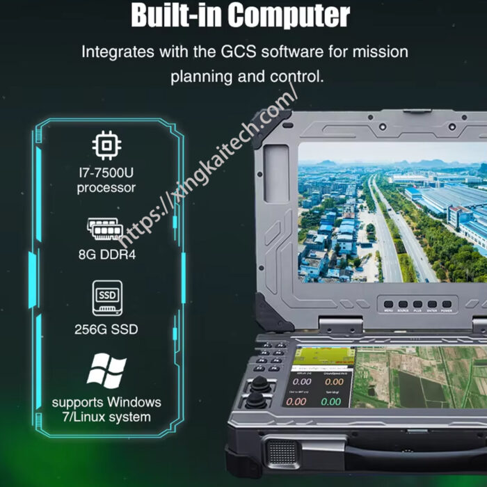XK-M02 Portable Dual Screen Touch Ground Control Station Professional Drone Remote Controller for Firefighting Drone - Image 4