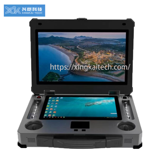 XK-G22 Portable Drone Ground Control Station Optical Fiber Drone Launcher Ground Station Windows 10/Linux System for Surveillance Drone - Image 3
