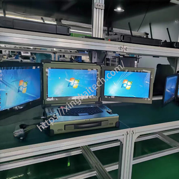 XK-G30 High Quality Drone Ground Control Station Three 15.6-inch Touch Screens Command and Control System - Image 7
