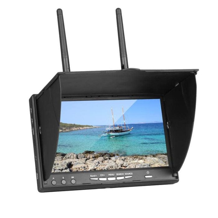 5.8G 40CH 7 Inch FPV Monitor LCD Screen 5802D 800*480 With DVR Build-in Battery For RC FPV Drone Quadcopter Multicopter - Image 1