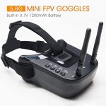 5.8Ghz Fpv Bril Video Headset 5.8G 40ch Hd 3 Inch 16:9 Display Mini Fpv Bril First Person View Voor Fpv Quadcopter Drones