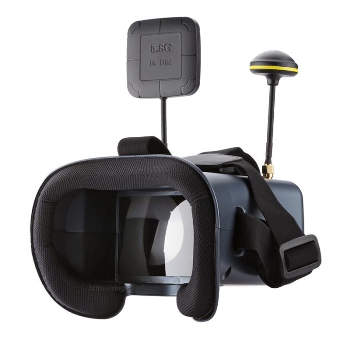 5.8G FPV Goggles 4.3 Inch 40CH Support DVR Dual Antenna Built-in Battery 480*272 LS008D Helmet For RC Racing Drone - Image 2