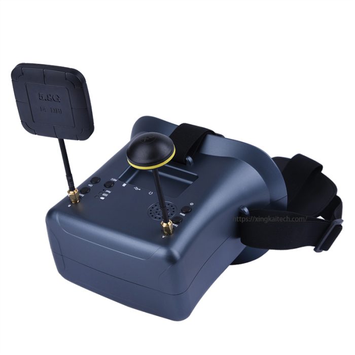 5.8G FPV Goggles 4.3 Inch 40CH Support DVR Dual Antenna Built-in Battery 480*272 LS008D Helmet For RC Racing Drone - Image 1