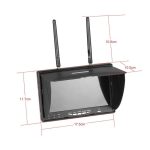 5.8G 40CH 7 Inch FPV Monitor LCD Screen 5802D 800*480 With DVR Build-in Battery For RC FPV Drone Quadcopter Multicopter - Image 4
