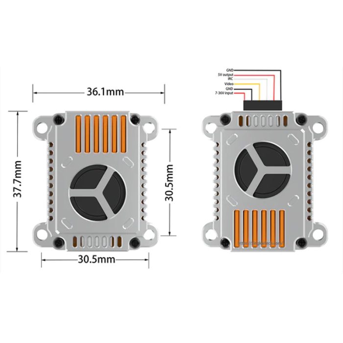 1.2Ghz 2W 2-8S Switchable VTX Video FPV Transmitter Module 1.2G 9Ch VRX Heat Dissipation Shell For Long Range FPV Drone - Image 6