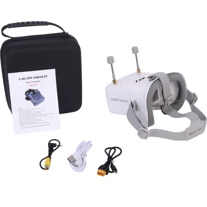 5.8G FPV Goggles 008D Pro 40CH Double Antenna Built-in DVR 2000mAh Battery 4.3 Inch For RC FPV Racing Drone Whoop Helmet - Image 5