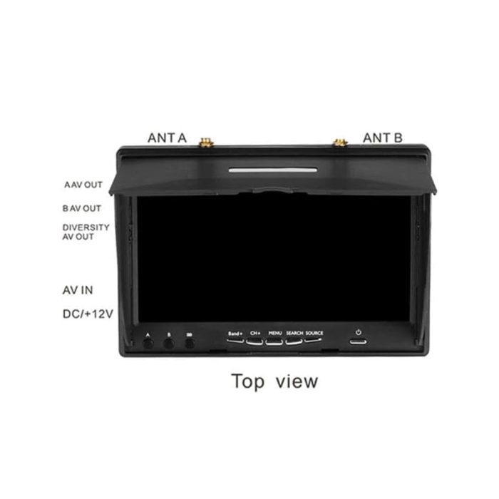 5.8G 40CH 7 Inch FPV Monitor LCD Screen 5802D 800*480 With DVR Build-in Battery For RC FPV Drone Quadcopter Multicopter - Image 5