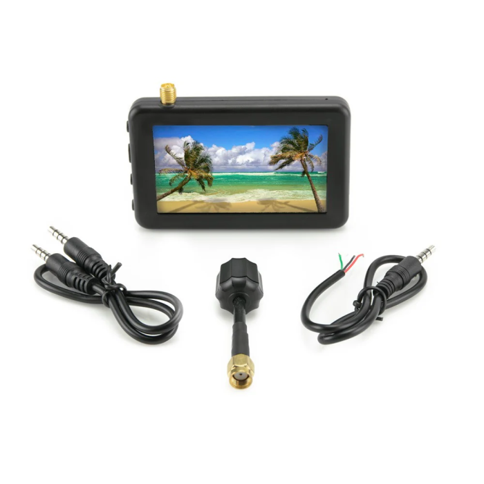 Micro 5.8G 40CH 3 Inch LCD 480x320 Auto Search FPV Monitor Mini Handheld Display Build-in Battery For RC Multicopter FPV Drone - Image 6