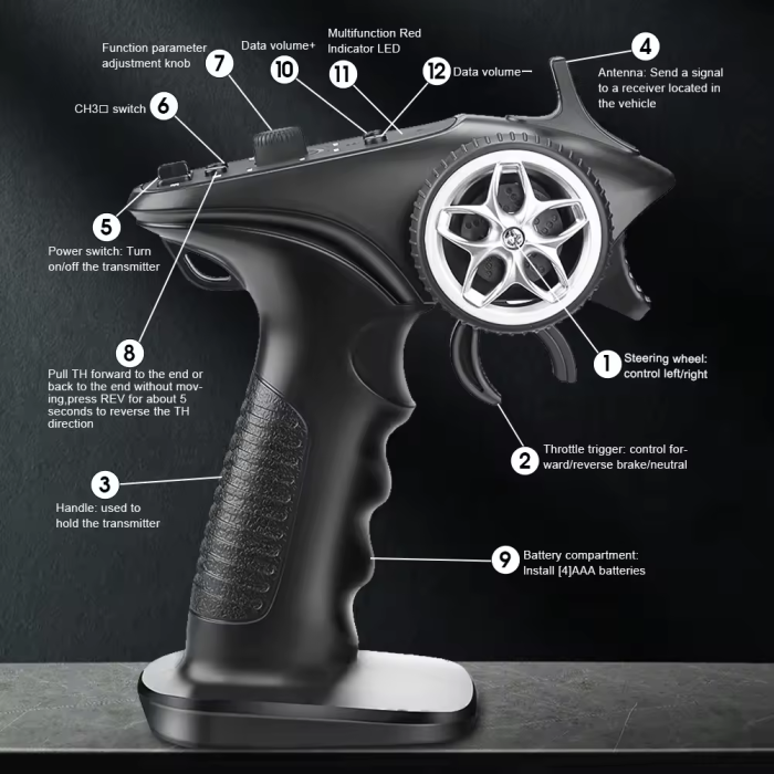 FPV 2.4GHz 4CH wireless system Transmitter With Receiver Suitable Of Remote Controlled Quadcopter - Image 2